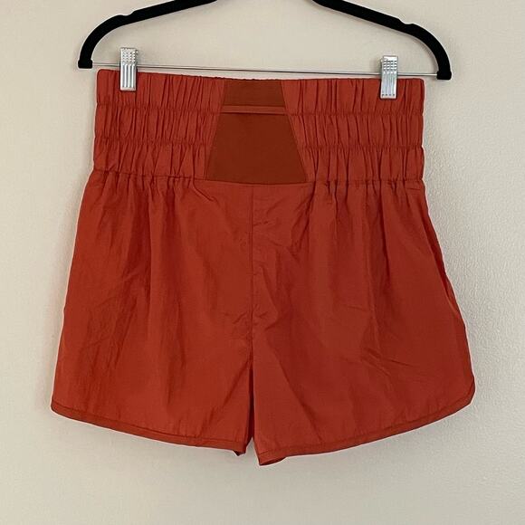 Free People Movement The Way Home 2" Shorts Wide Waist Red Earth Rust Women's L - Picture 4 of 13